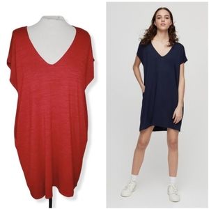 ARITZIA Wilfred V Neck Oversized Casual Dress